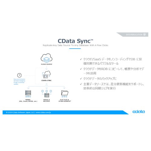 Google BigQuery に SenseWayデータを連携：CDataSyncの製品画像4