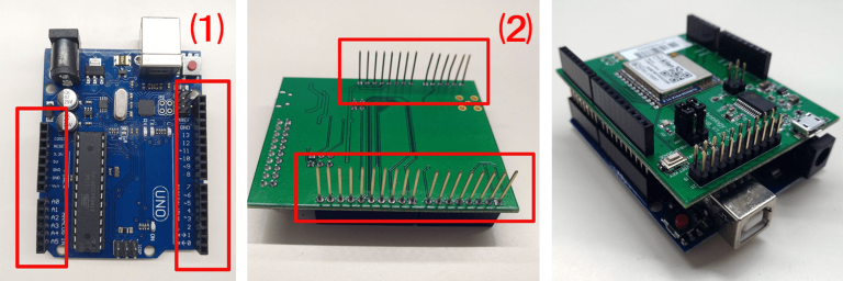 ArduinoとLoRaWANの接続の様子